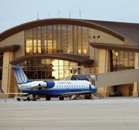 Modernized in 2005, the Bismarck Municipal Airport has two runways and is a stop for a number of large carriers including United and Northwest.