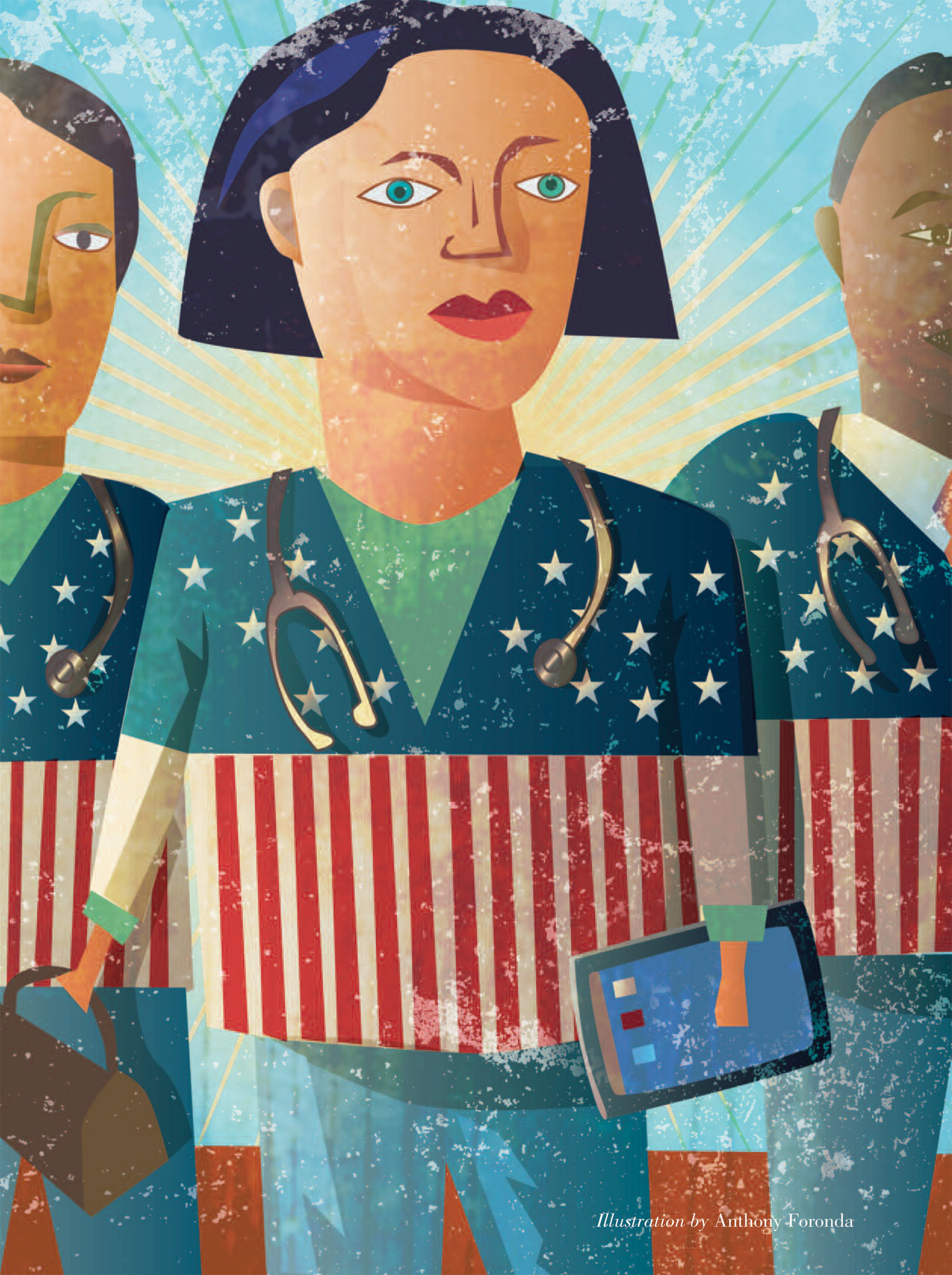 Serving as a physician with the U.S. government