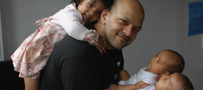 Akash-Sharma-MD-Children Akash Sharma, M.D., with his daughters