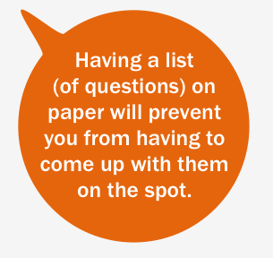 Be prepared for your interviews!
