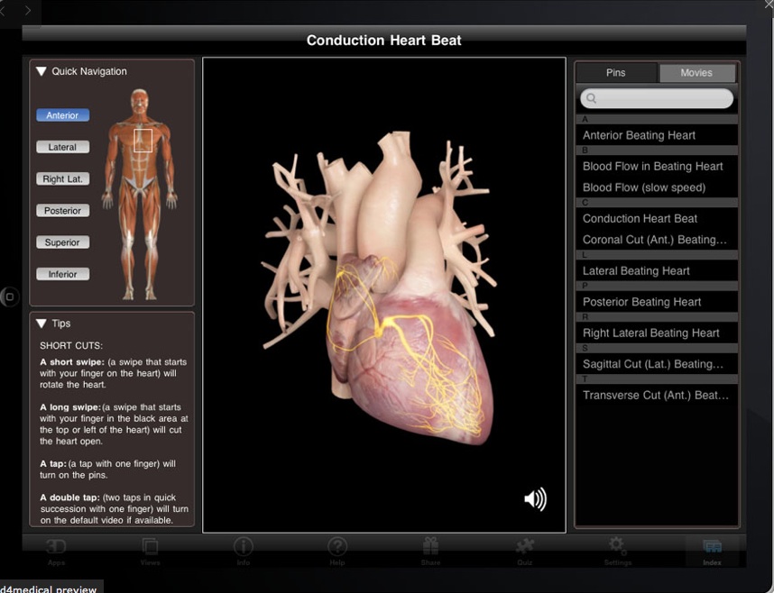 The-heart-pro The Heart Pro app, a 3-D interactive reference tool of the human heart.