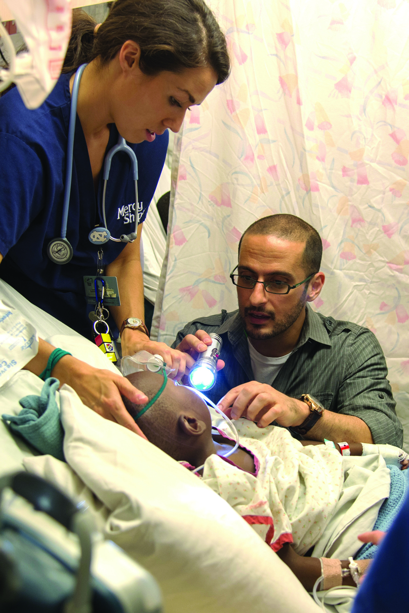 Dr. Shrime Otolaryngologist Mark Shrime, M.D. (below), has served on six medical trips to Africa with Mercy Ships. “It seems like it’s just surgery, but it turns out to be more than that,” he says. “There’s often a social, economic, physical and sometimes spiritual transformation. Getting to know these patients is the most rewarding part of the work.”
