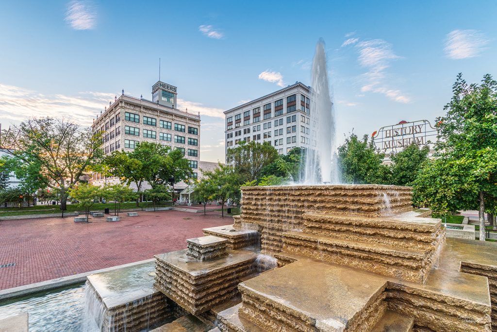 Evening At The Springfield Missouri Square Fountain