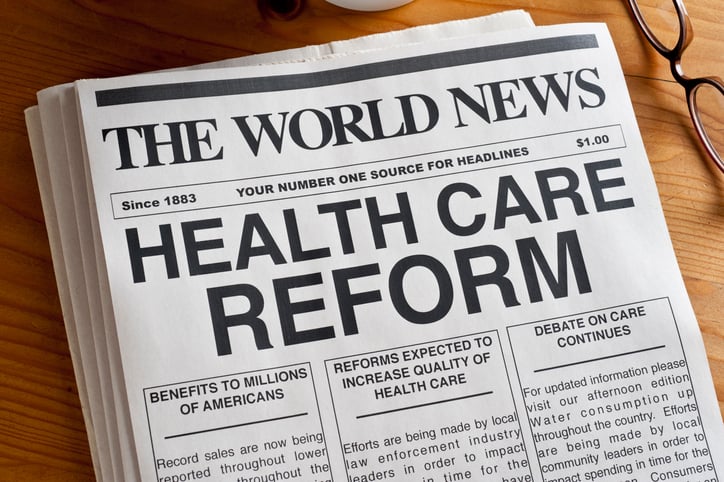 health care reform newspaper headline