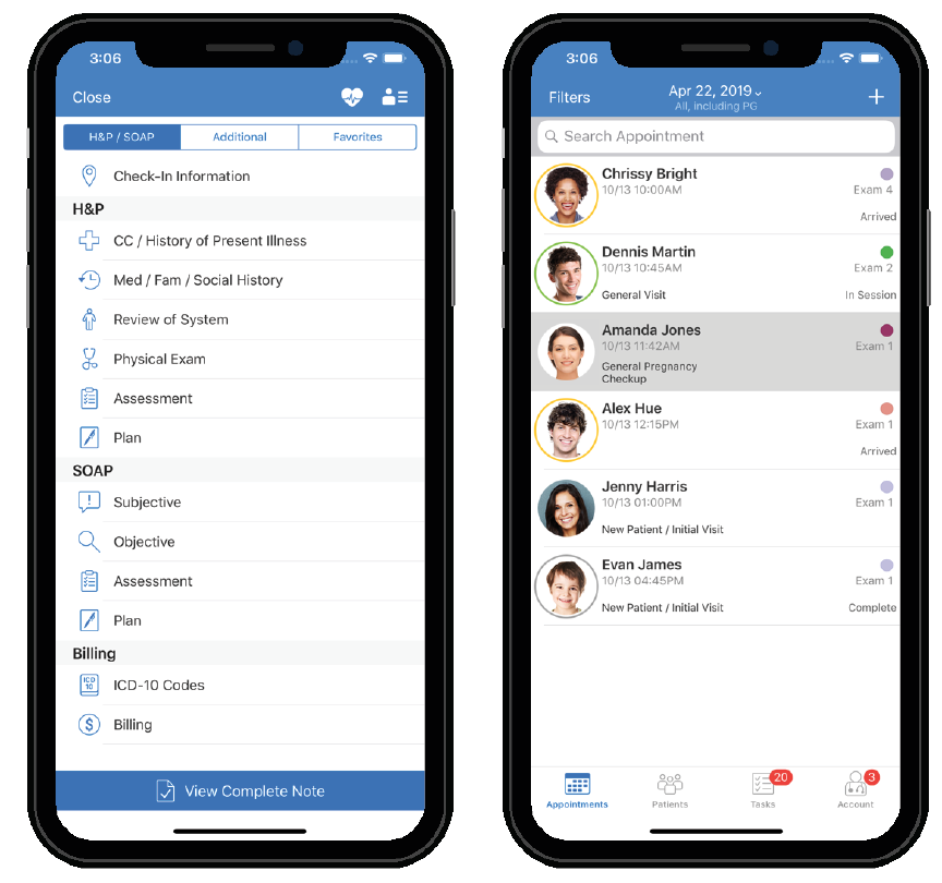 DrChronos app on a cellphone