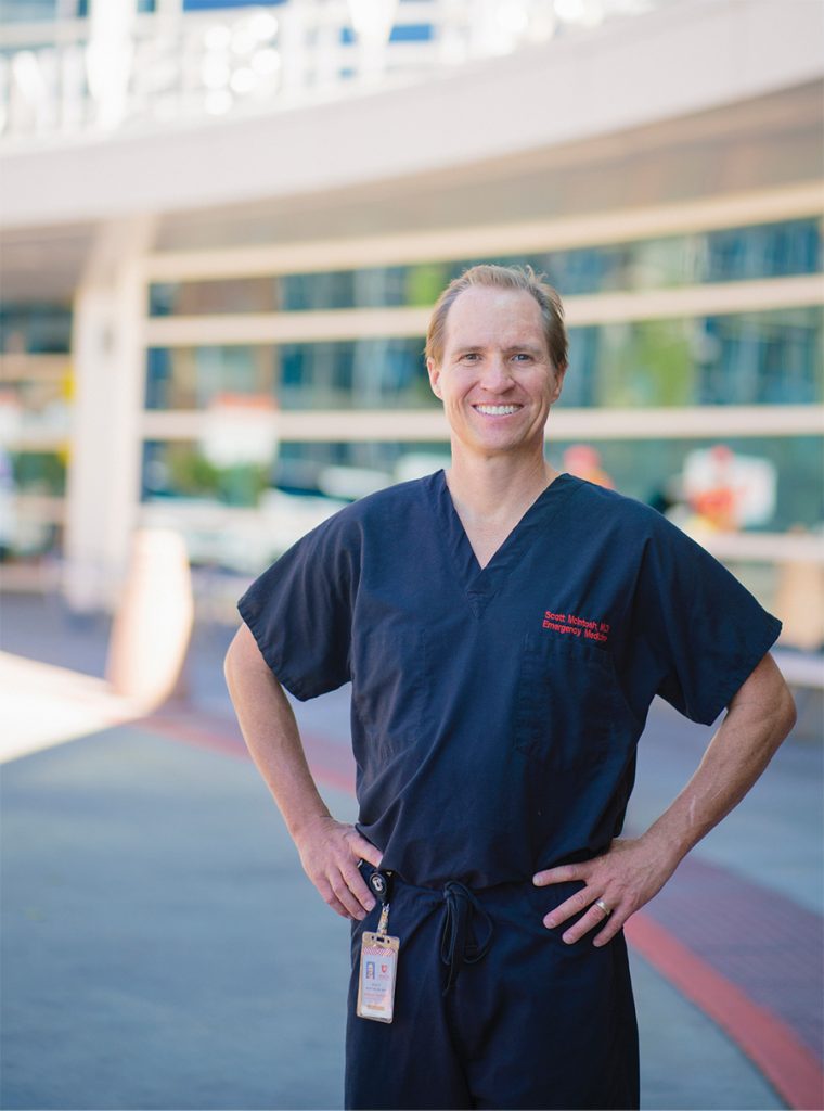 Scott McIntosh, M.D., turned his love of rugged places and volunteer activities into an essential part of his career. - Photo by Austen Diamond